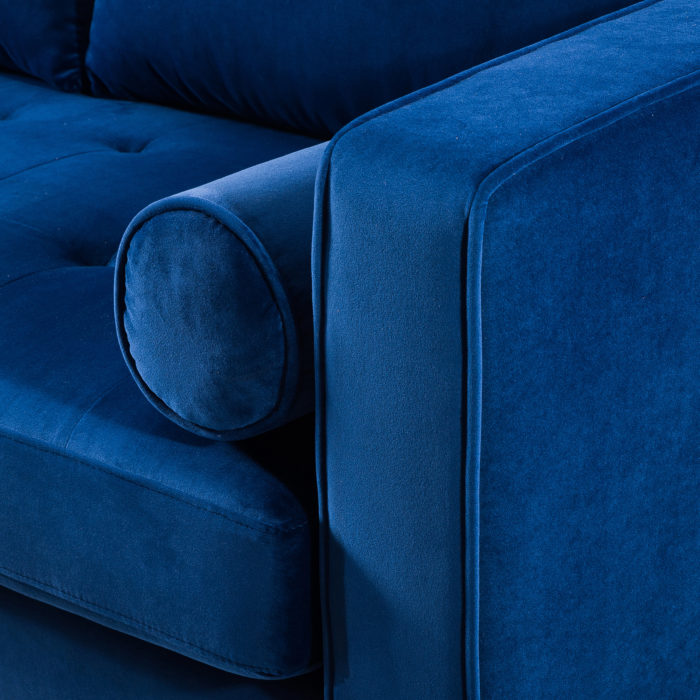 COMO NAVY VELVET SECTIONAL LAF - Image 6