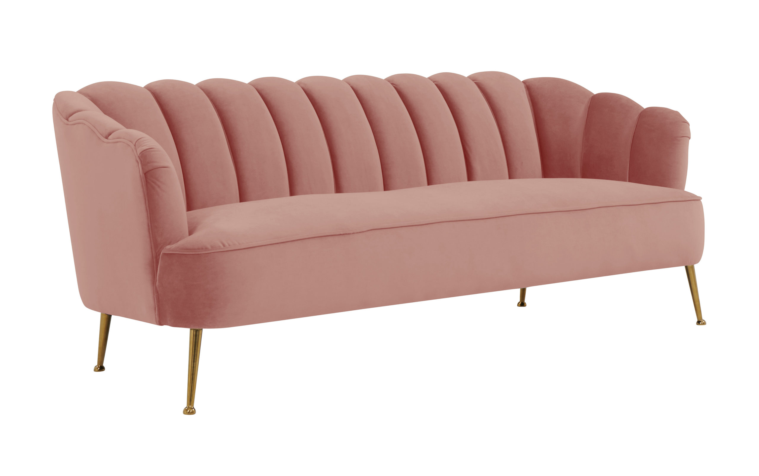 Daisy petite on sale blush velvet sofa