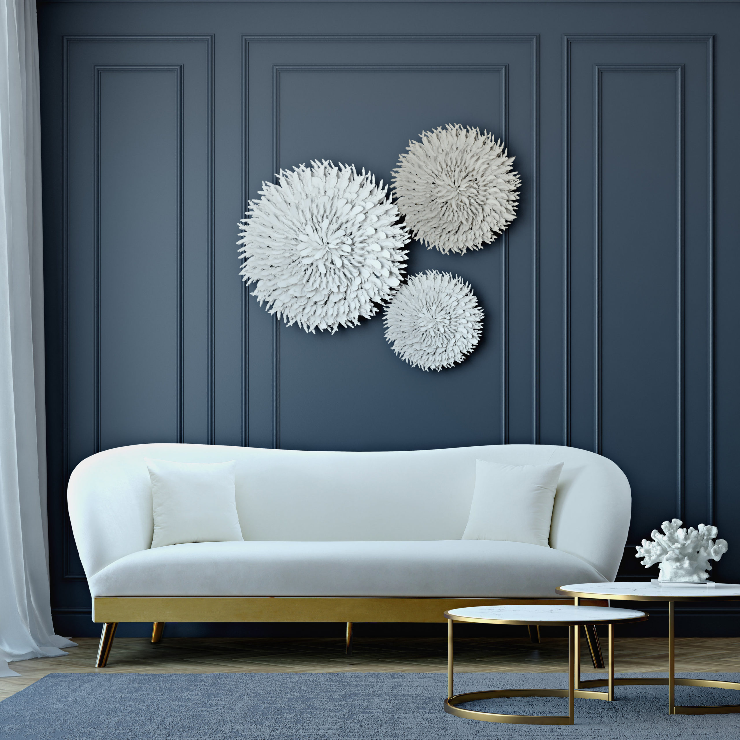 Chloe cream outlet velvet sofa