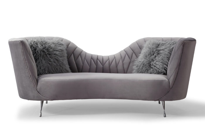EVA GREY VELVET SOFA - Image 2