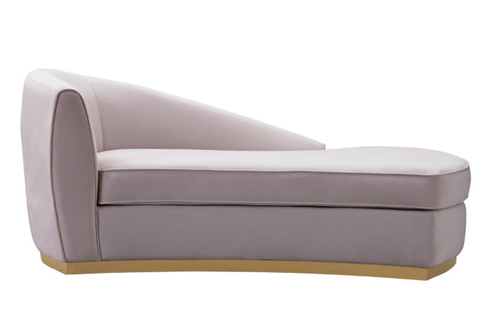 ADELE BLUSH VELVET CHAISE - Image 7