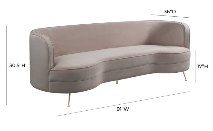 FLARE BLUSH VELVET SOFA - Image 6