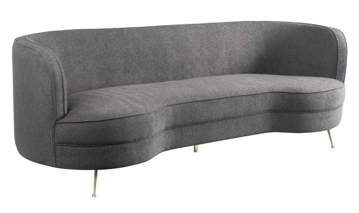 FLARE GREY TWEED VELVET SOFA - Image 2