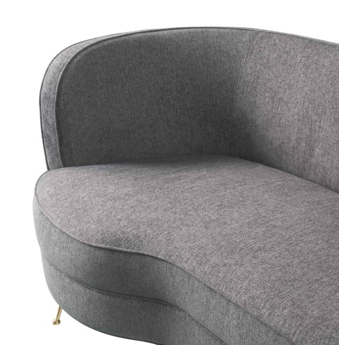 FLARE GREY TWEED VELVET SOFA - Image 5