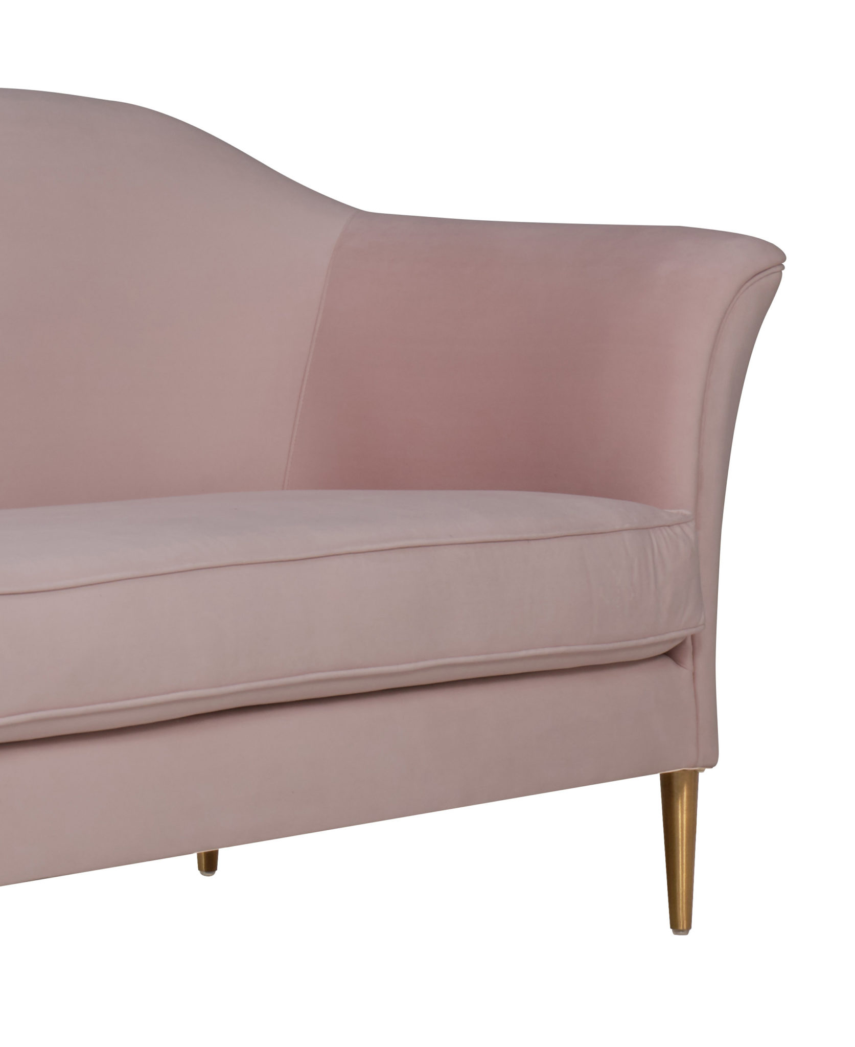 PLATO BLUSH VELVET SOFA - Michele Pelafas