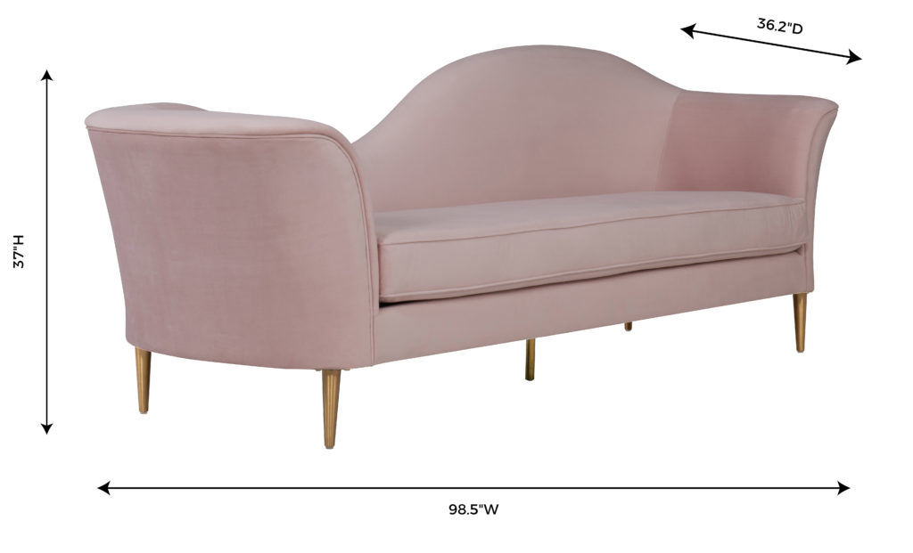 PLATO BLUSH VELVET SOFA Michele Pelafas