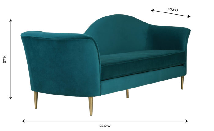 PLATO AQUA VELVET SOFA - Image 7