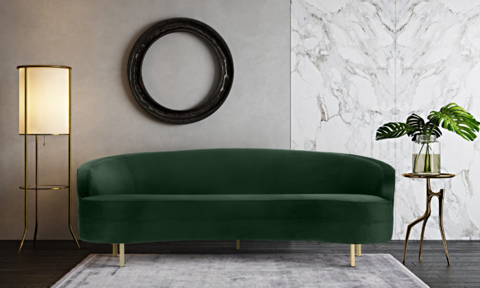 BAILA GREEN VELVET SOFA