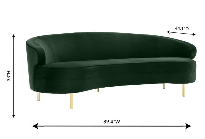 BAILA GREEN VELVET SOFA - Image 8