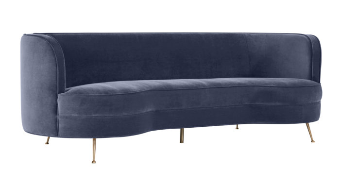 FLARE DARK GREY VELVET SOFA - Image 2