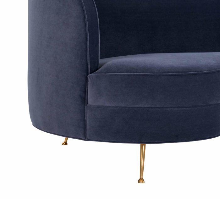 FLARE DARK GREY VELVET SOFA - Image 5