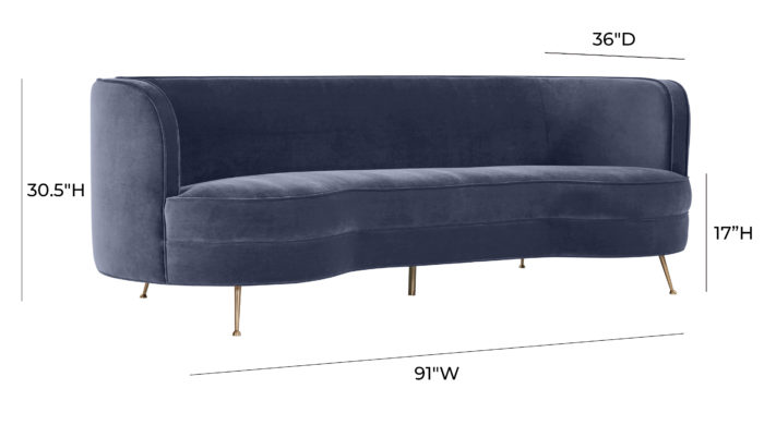 FLARE DARK GREY VELVET SOFA - Image 6