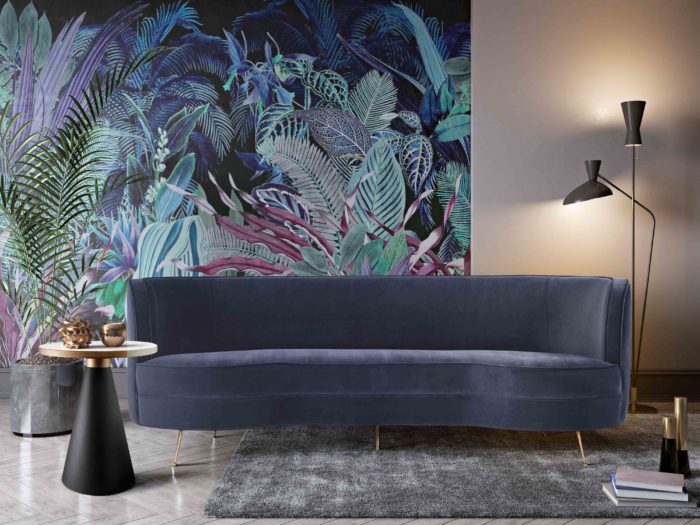 FLARE DARK GREY VELVET SOFA