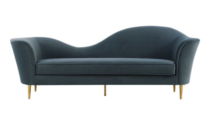 PLATO GREY VELVET SOFA - Image 2