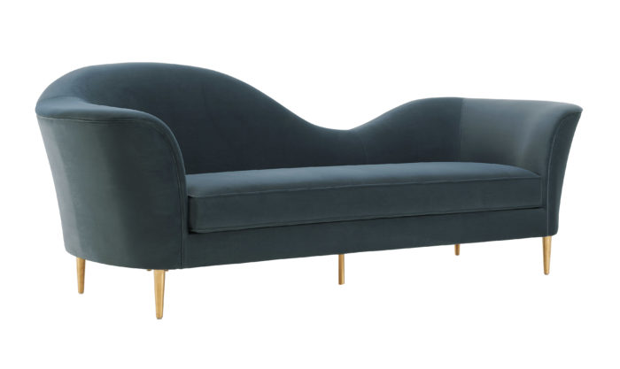 PLATO GREY VELVET SOFA - Image 3