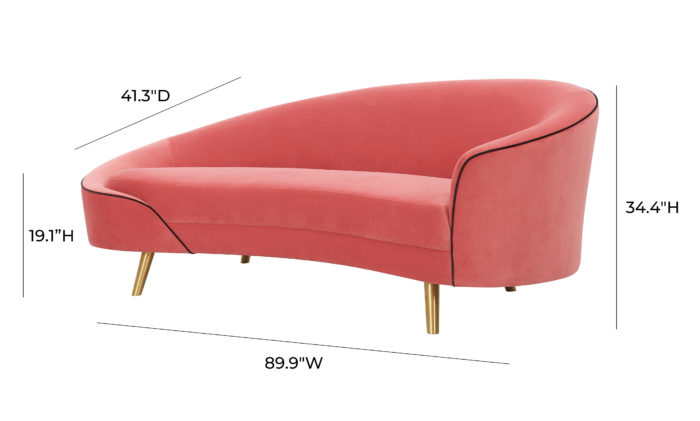 CLEOPATRA HOT PINK VELVET SOFA - Image 6