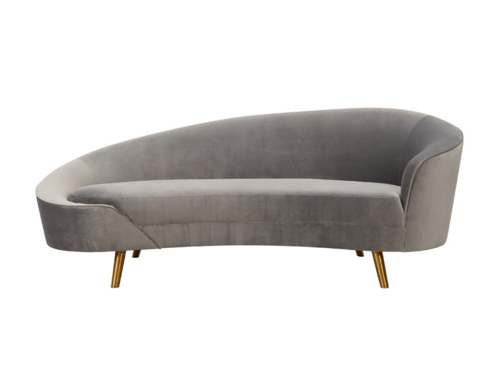 CLEOPATRA GREY VELVET SOFA - Image 2