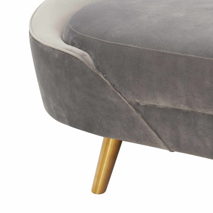 CLEOPATRA GREY VELVET SOFA - Image 4