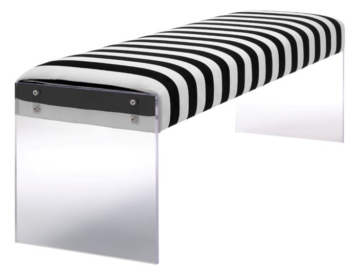 ENVY PARIS VELVET/ACRYLIC BENCH - Image 6