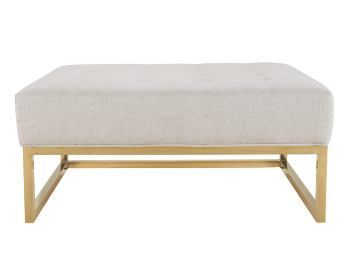 NOVA METALIC BEIGE OTTOMAN