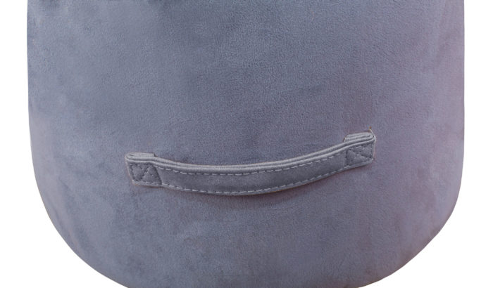 LUNA GREY VELVET OTTOMAN - Image 5