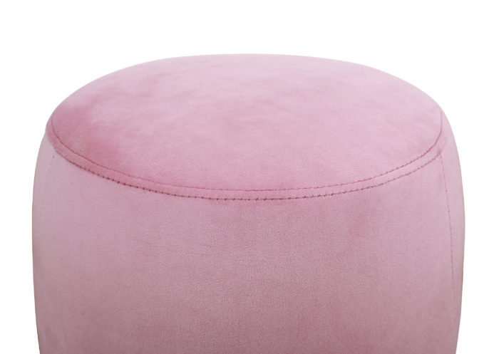 WILLOW BLUSH VELVET OTTOMAN - Image 3