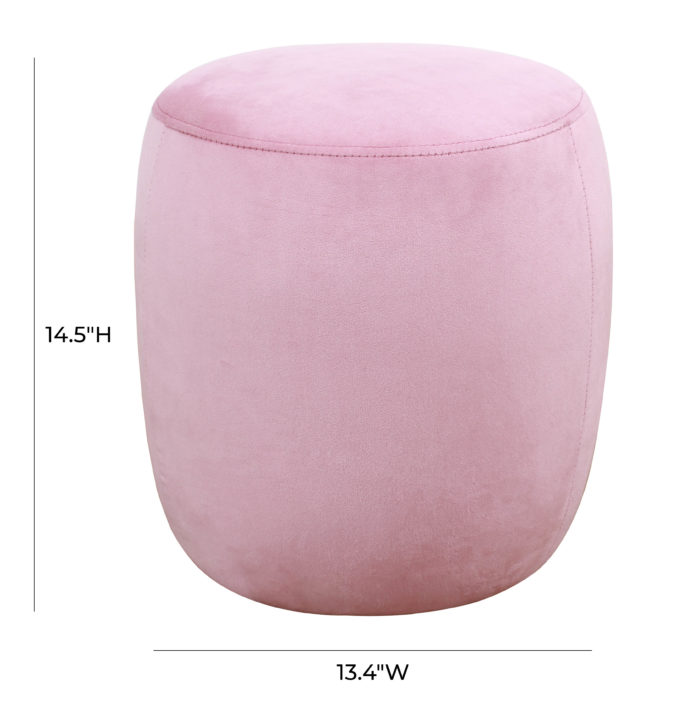 WILLOW BLUSH VELVET OTTOMAN - Image 4