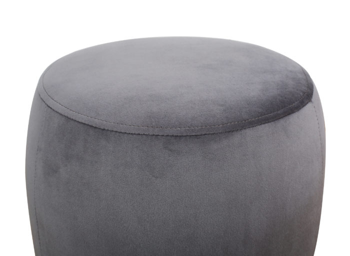 WILLOW GREY VELVET OTTOMAN - Image 3