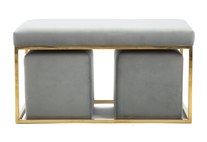 LILA TRI VELVET BENCH - Image 7