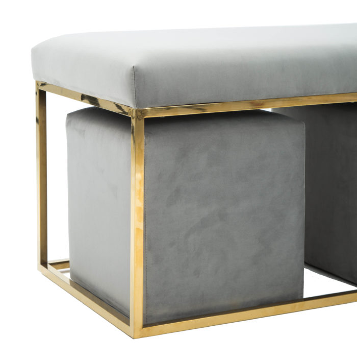 LILA TRI VELVET BENCH - Image 10