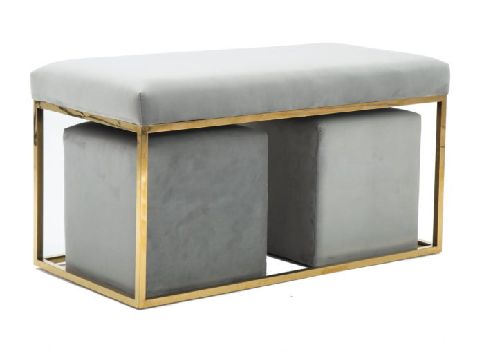 LILA TRI VELVET BENCH - Image 4