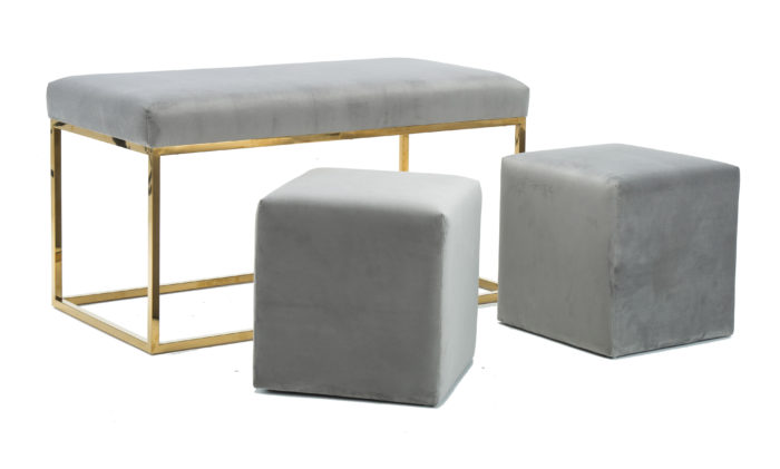 LILA TRI VELVET BENCH - Image 5