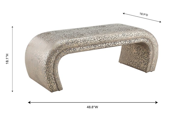 KENYA GILDED LEOPARD  BENCH - Image 5