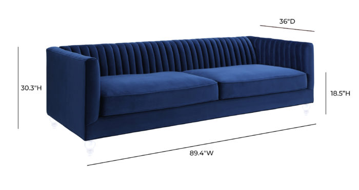 AVIATOR BLUE VELVET SOFA - Image 6
