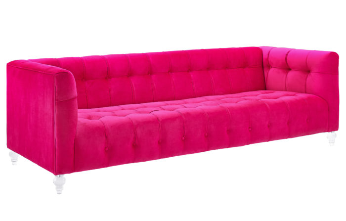 Bea Pink Velvet Sofa Couch - Image 3