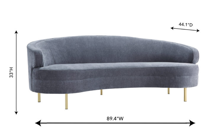 BAILA GRAY VELVET SOFA - Image 7