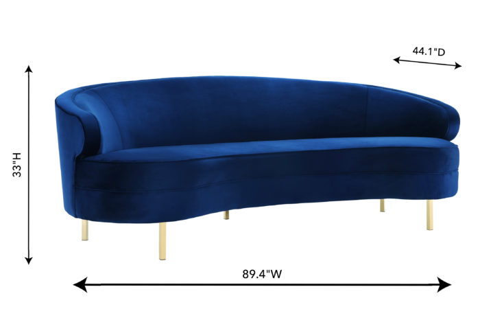 BAILA NAVY VELVET SOFA - Image 7