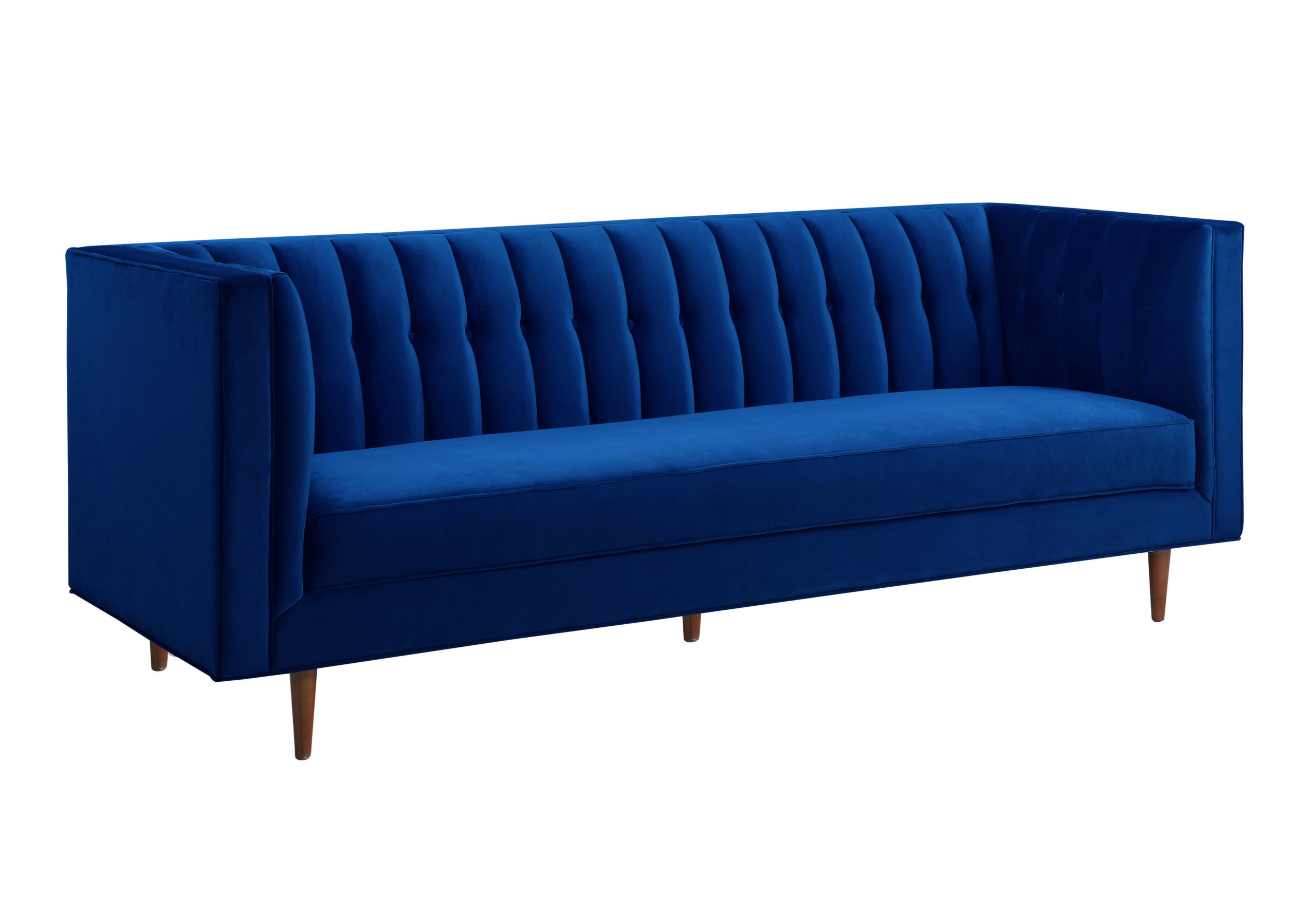 SEBASTIAN NAVY VELVET SOFA - Image 3