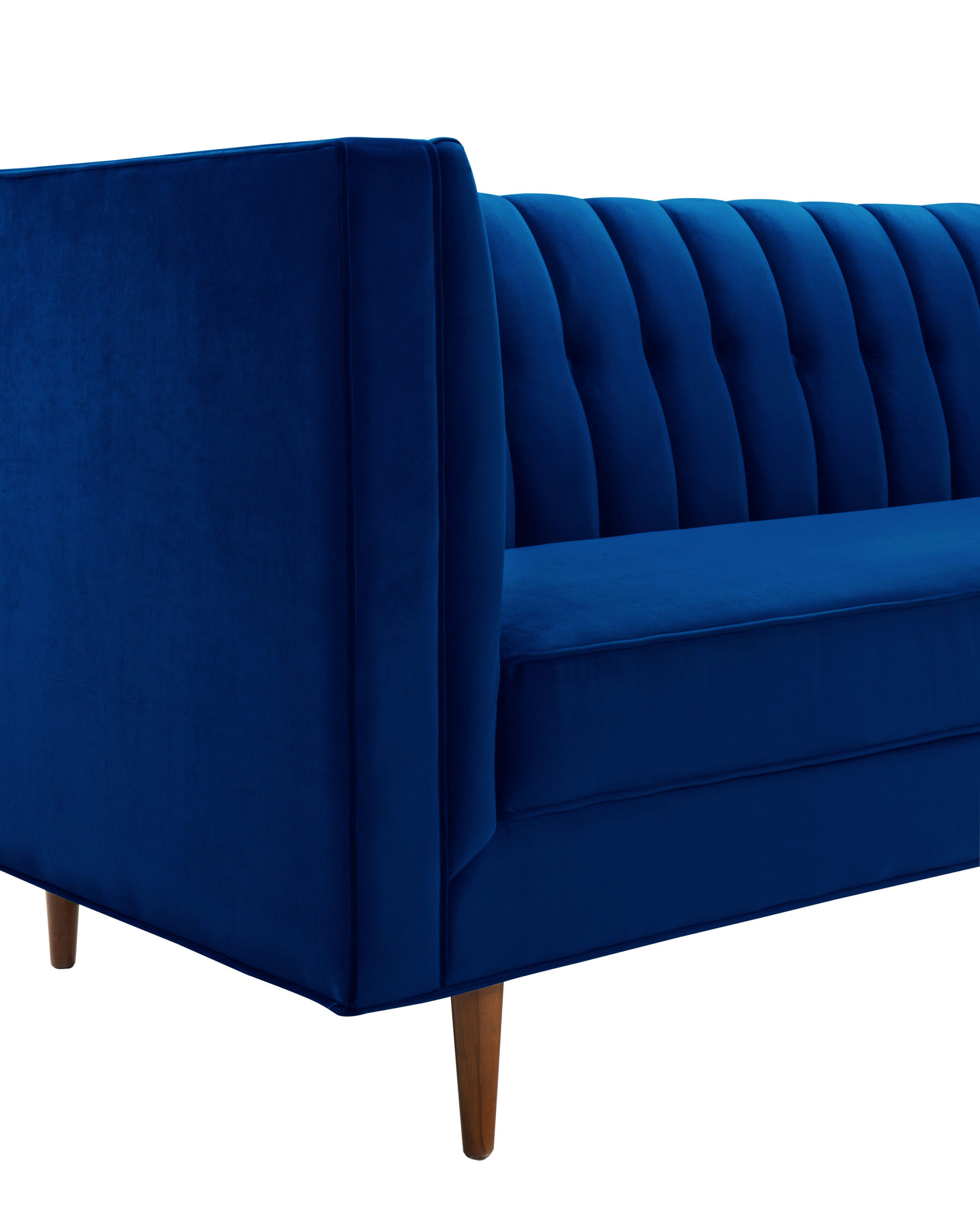 SEBASTIAN NAVY VELVET SOFA - Image 4