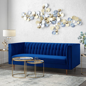 SEBASTIAN NAVY VELVET SOFA