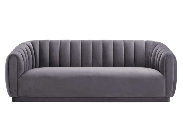 ARNO GREY VELVET SOFA - Image 7