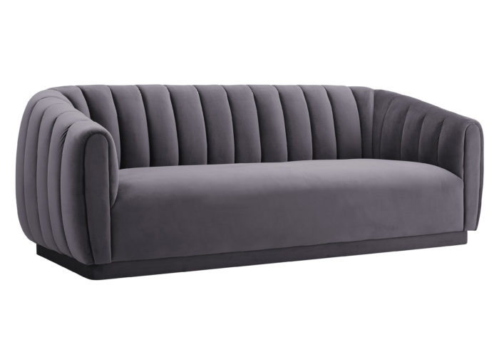 ARNO GREY VELVET SOFA - Image 2