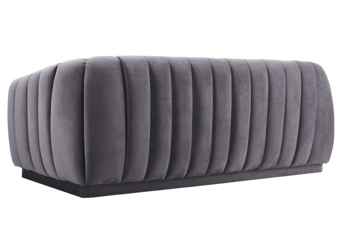 ARNO GREY VELVET SOFA - Image 3