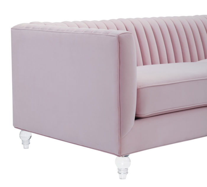 AVIATOR BLUSH VELVET SOFA - Image 5