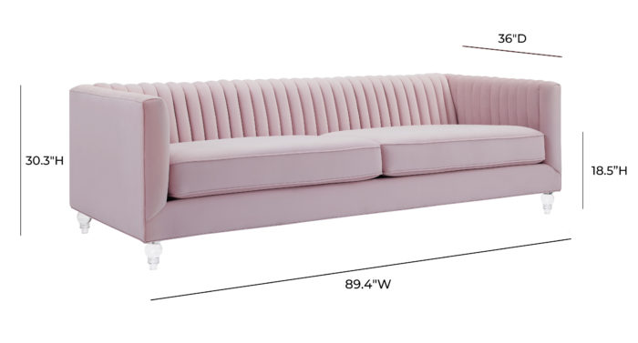 AVIATOR BLUSH VELVET SOFA - Image 6