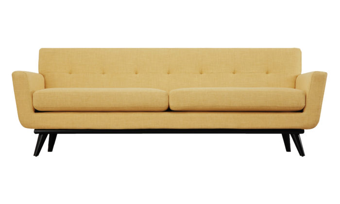 JAMES MUSTARD YELLOW LINEN SOFA - Image 6