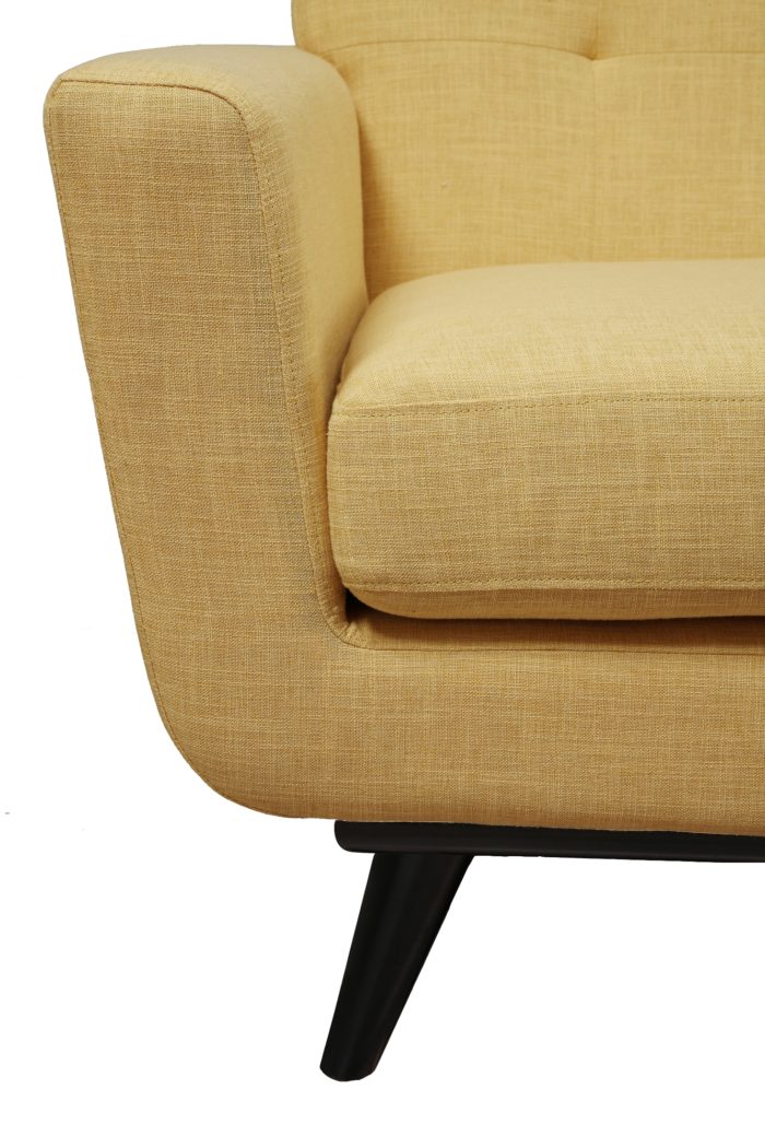JAMES MUSTARD YELLOW LINEN SOFA - Image 9