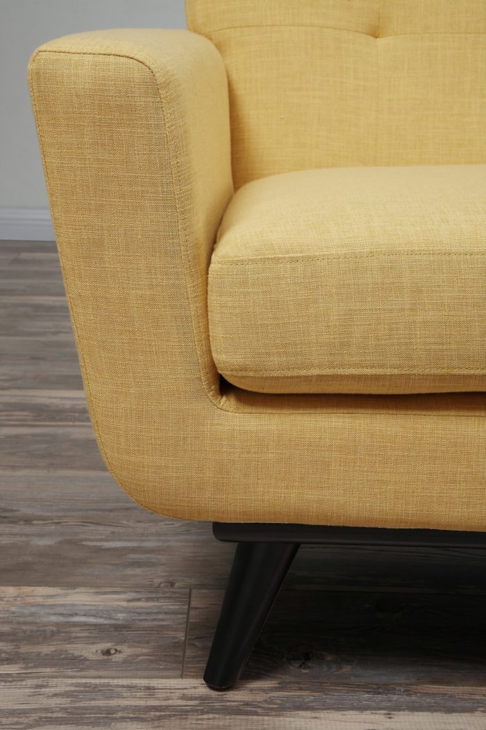 JAMES MUSTARD YELLOW LINEN SOFA - Image 4