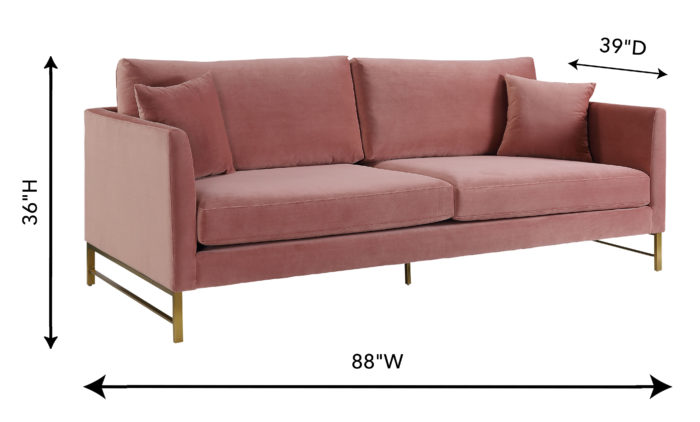 MASSI ROSE VELVET  SOFA - Image 6