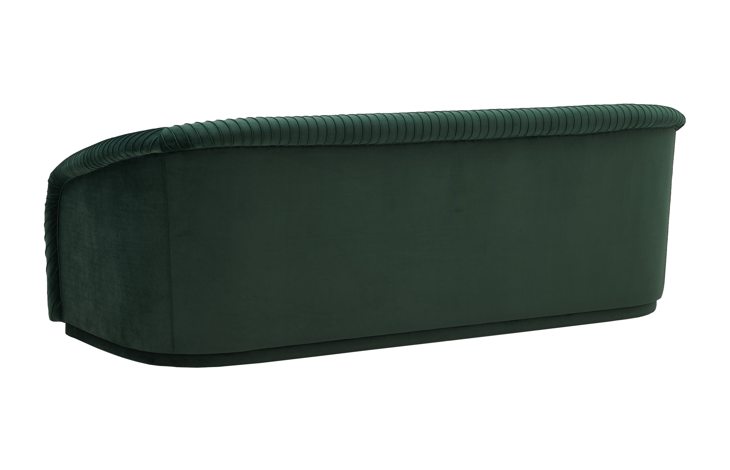 - VELVET YARA Michele SOFA PLEATED Pelafas FOREST GREEN